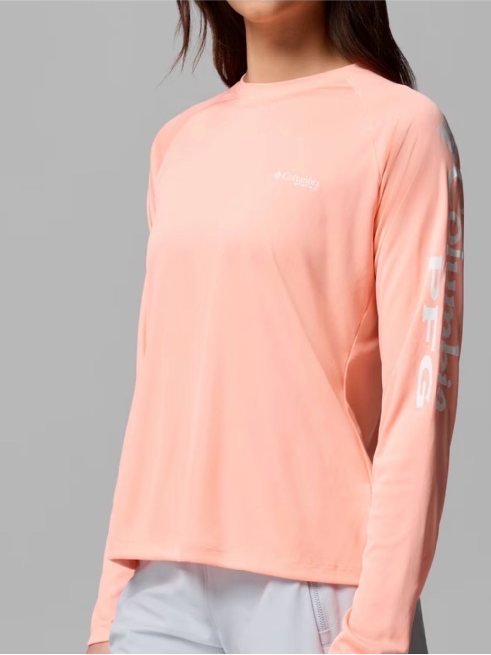 Columbia PFG Women’s Medium Coral Pink Long Sleeve Performance Fishing Shirt